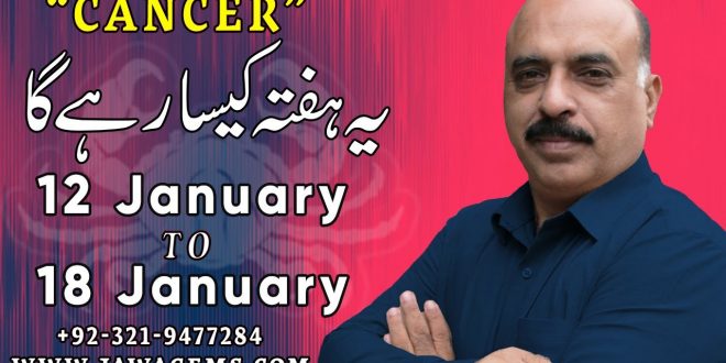 Cancer Weekly Horoscope 12  to 18 January 2020|Ep 17 yeh hafta Kaisa rhe ga|Sheikh Zawar Raza Jawa