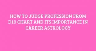 Career Astrology from D10 chart