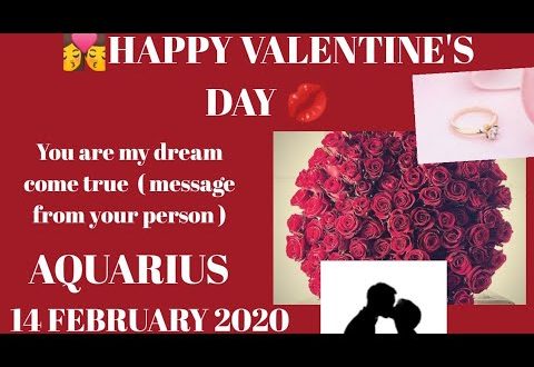 Aquarius daily love reading 💗 YOU ARE MY DREAM COME TRUE (MESSAGE FROM YOUR PERSON)14 FEBRUARY 2020