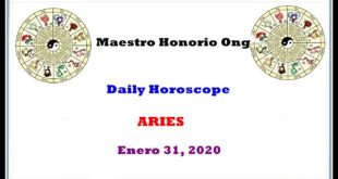 Daily Horoscope, Aries, Enero 31, 2020