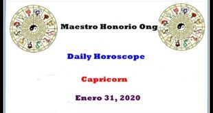 Daily Horoscope, Capricorn, Enero 31, 2020