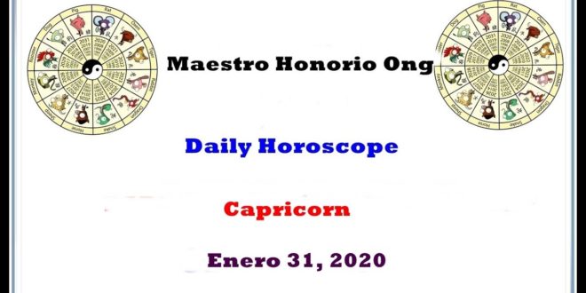 Daily Horoscope, Capricorn, Enero 31, 2020