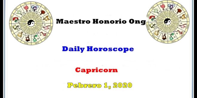 Daily Horoscope, Capricorn, Pebrero 1, 2020