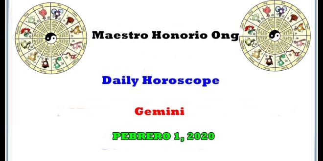 Daily Horoscope, Gemini, Pebrero 1, 2020