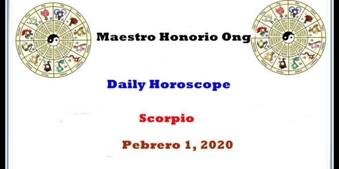 Daily Horoscope, Scorpio, Pebrero 1, 2020