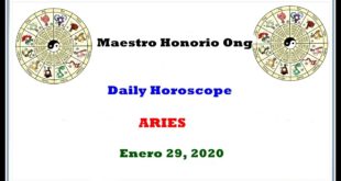 Daily Horoscope, Aries, Enero 29, 2020