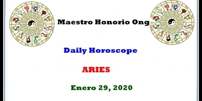Daily Horoscope, Aries, Enero 29, 2020