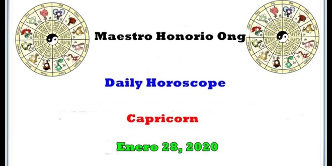 Daily Horoscope, Capricorn, Enero 28, 2020
