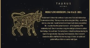 Weekly Taurus  Love Horoscope - Feb 16 to 22 - 2020