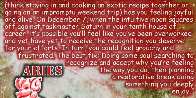 Aries - week of December 2.
Tag your Aries friends!
Make the most out of your we...