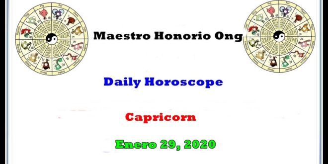 Daily Horoscope, Capricorn, Enero 29, 2020