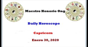 Daily Horoscope, Capricorn, Enero 30, 2020