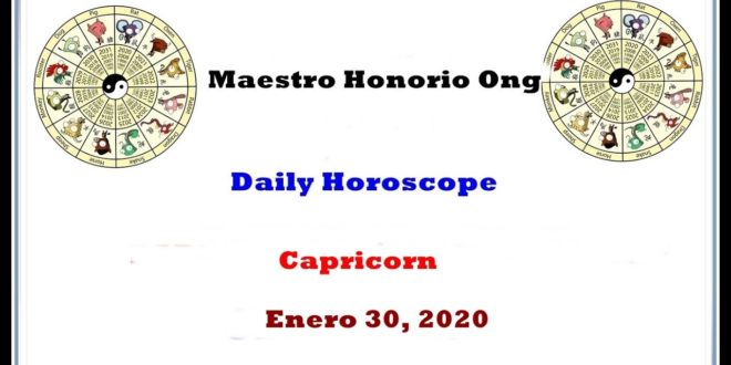 Daily Horoscope, Capricorn, Enero 30, 2020