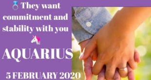 Aquarius daily love reading  💫💖THEY WANT COMMITMENT AND STABILITY WITH YOU  💖 5 FEBRUARY 2020
