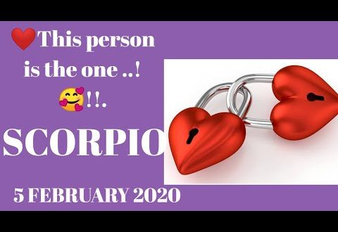 Scorpio daily love reading ✨🌹 THIS PERSON IS THE ONE 🌹✨5 FEBRUARY 2020