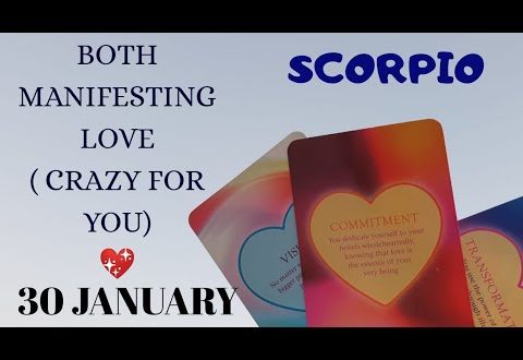 Scorpio daily love reading ✨ BOTH MANIFESTING LOVE (CRAZY FOR YOU)✨30 JANUARY 2020