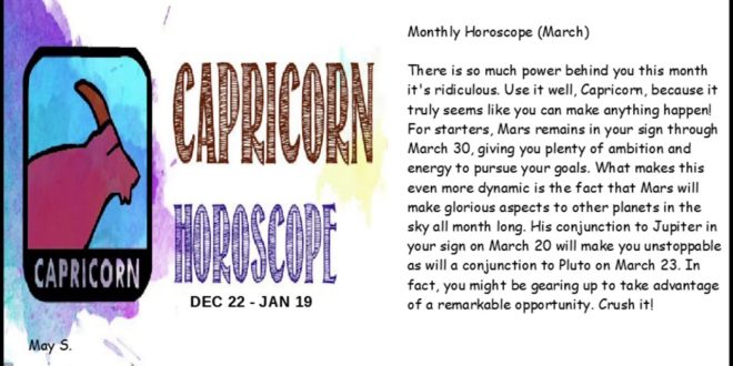 Capricorn Monthly Horoscope (March)